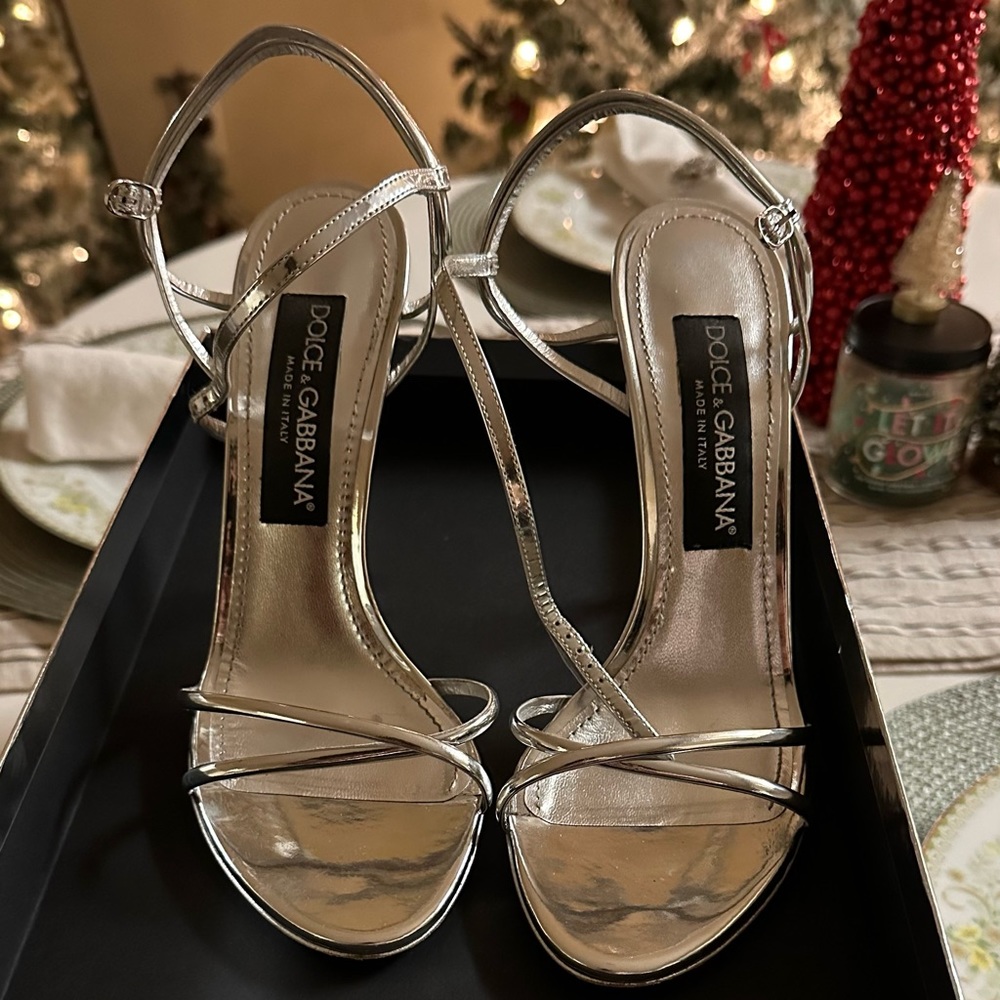 Dolce and Gabbana Silver Heels